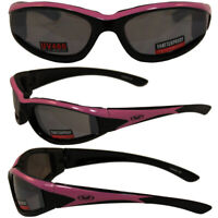 Global Vision Eyewear Black and Pink Frame Hawkeye Ladies Riding 