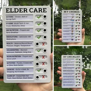 Memo Plastic Board Chore Chart Reusable RV Checklist,My Chores ,Elder Car - Picture 1 of 19