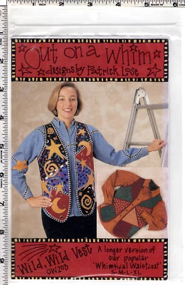 "Wild, Wild Vest" Indygo Junction Out on a Whim Sewing Craft Pattern OW203 NEW - Image 1 of 4