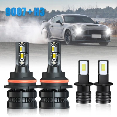 For Mercedes-Benz 300E 1990-1993 Combo 4x White LED Headlight Fog Light Bulbs - Image 1 of 4