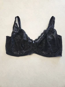 Paramour by Felina size 40G Black Peridot Unlined Lace Bra - Picture 1 of 3