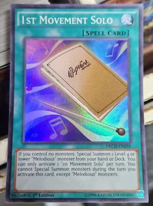 YUGIOH 1ST ED NECH-EN059 1ST MOVEMENT SOLO SUPER RARE NEAR MINT NM - Picture 1 of 1