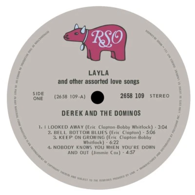 Derek and the Dominos - Layla LP Label Sticker - Image 1 of 2