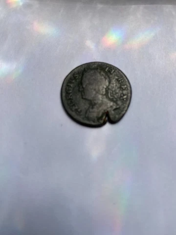 1749 UK United Kingdom King George II Colonial Farthing Regal Issue 3.47g Coin Cover