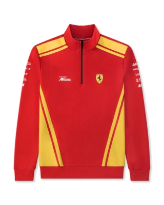 Scuderia Ferrari WEC Official Women's 499P 1/4 Zip Sweatshirt Red Le Mans Winner - Image 1 of 4