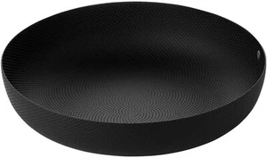 Round Basket with Relief Decoration ALESSI Texture JM17/21 BT Black - Ø 21 cm - Picture 1 of 1