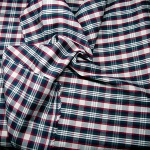 58" W Brighton Plaid Red Navy Blue & White Premier Suiting by Kaufman Per 1/2 Yd - Picture 1 of 3
