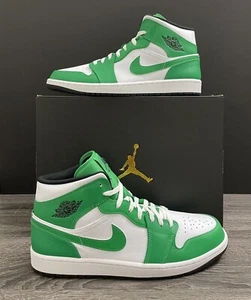 Nike Air Jordan 1 I Mid Lucky Green Black Celtics DQ8426 301 Men XI Sz 12 - Picture 1 of 3