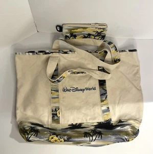 Walt Disney World Large Canvas Tote Bag With Small Matching Bag - Picture 1 of 7