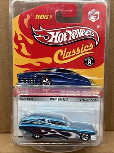 2009 Hot Wheels BLUE 59 CADILLAC FUNNY CAR Classics Series 5 FREE SHIPPING - Picture 1 of 4