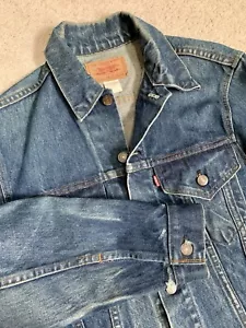 Chaqueta de mezclilla vintage Levis Trucker para hombre talla 38 envejecida 70505-0217 EE. UU. - Imagen 1 de 20