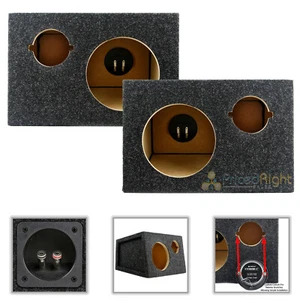6.5" Midrange and Tweeter Car Speaker Box Universal Enclosures Sealed 2 Pack - Picture 1 of 7