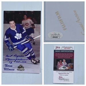 HHOF Maple Leafs Norm Ullman Signed Autograph 3.5 x 5.75 Photo - JSA - FREE S&H! - Picture 1 of 4