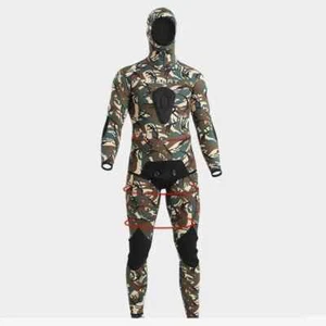 Muta subacquea con cappuccio 2 pezzi per uomo mantieni calda muta bagnata 5 mm muta in neoprene - Foto 1 di 27