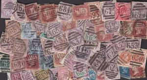 GB stamps 1841/1950 English Welsh NUMERAL CANCELS 600-699 sold singly - 57 items - Picture 1 of 58