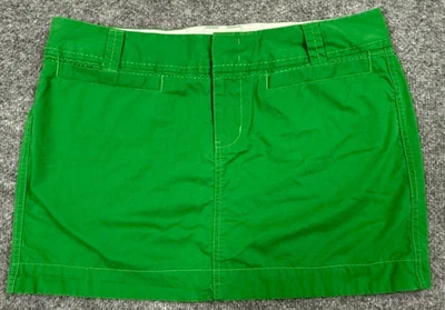 Antigua minifalda corta azul marino para mujer talla 12 verde algodón chino cintura baja festival Y2K Foto 1 de 4