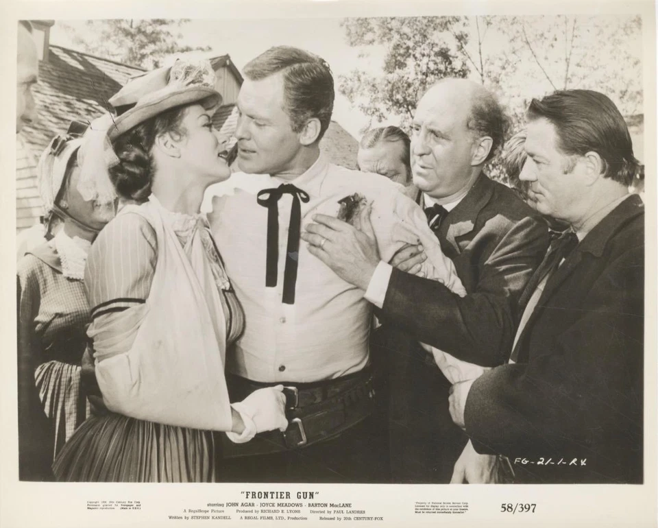 "FRONTIER GUN"-ORIGINAL PHOTO-WESTERN-JOHN AGAR-JOYCE MEADOWS-CAST - Image 1 of 1