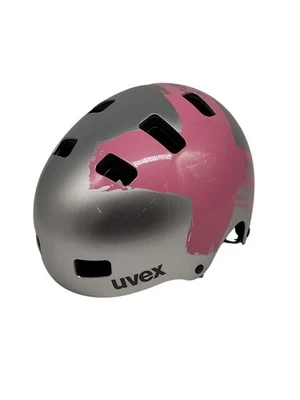 uvex kid 3 Fahrradhelm,robuster individuelle Größenanpassung silber rosa 51-55cm