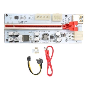 PCIE Riser 8 Firm Capacitors Strong Anti Interference GPU 1X To X16 Card For NEW - Afbeelding 1 van 12