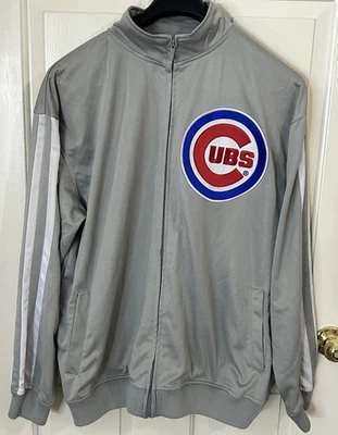 Chaqueta de Pista Chicago Cubs Cremallera Completa MLB Para Hombres Talla XL Dinastía Manga a Rayas Foto 1 de 4