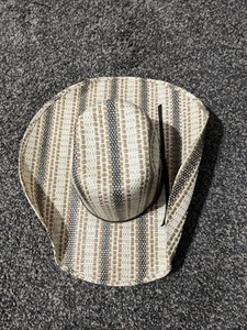 Ariat Children's Woven Brown Straw Cowboy Hat - Picture 1 of 15