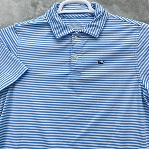 Vineyard Vines Shirt boys Large 14 polo stretch performance Golf stripe - Picture 1 of 13