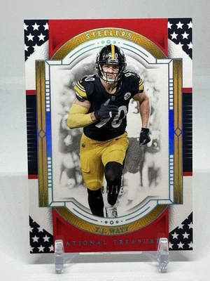 T.J. Watt 2023 Panini National Treasures Stars And Stripes #87 SP /13 - Image 1 of 2