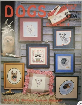 DOGS Collection 4 Pegasus Book for Counted Cross Stitch 1984 Stephanie Hedgepath - Image 1 of 4