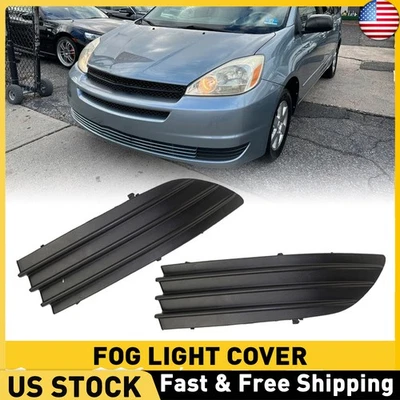 Fog Light Cover Set For 2004-2005 Toyota Sienna Front Left and Right Primed 2PCS - Imagem 1 de 4