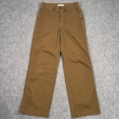 Pantalones utilitarios Madewell Golden Spinach Perfect vintage de pierna ancha para mujer talla 26 Foto 1 de 4