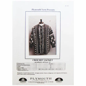 Plymouth Yarn Presents Crochet Jacket by Adriafil Knitting Pattern Pamphlet - Picture 1 of 2
