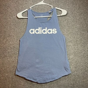 Camiseta sin mangas ADIDAS para mujer extra pequeña azul sin mangas espalda de carreras para damas. - Imagen 1 de 11