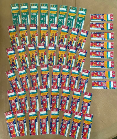 LOT of 56 - VINTAGE 1997 MLB FLORIDA MARLINS NLDS NLCS FULL BASEBALL TICKET LOT Cover