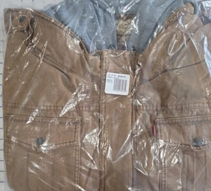Big & Tall Levi's Washed Cotton Sherpa-Lined Hooded Field Coat 5XB, BROWN - Picture 1 of 5