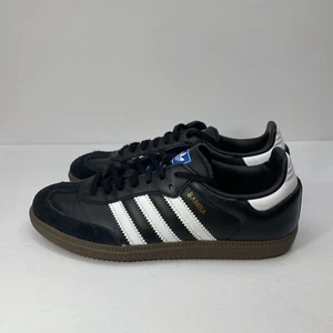Adidas Shoes Youth 5Y IE3676 Samba OG 'Black White' Sneakers Big Kid EXCELLENT - Imagen 1 de 17