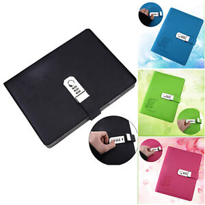 Large Diary Notebook PU Leather A5 Code Lock Secret Diary Girls Boys Kids Gifts