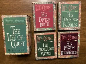 The Life of Christ Miniature 4 Book Set in Box Excellent Condition Jesus God A6 - Imagen 1 de 8