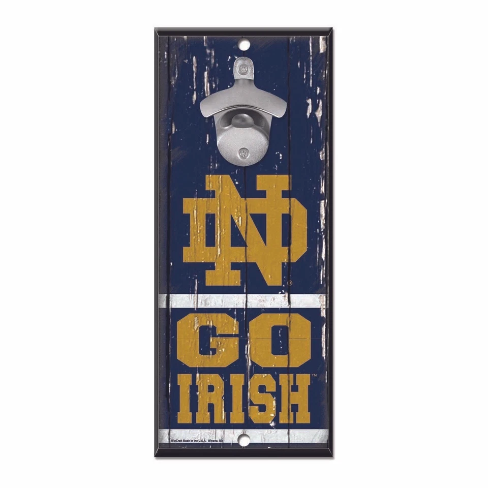Notre Dame Fighting  Bottle Opener Sign - Image 1 of 1