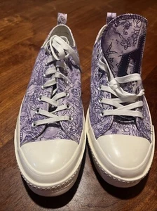 Dybbuk Bert Krak Stencil Art Lucky One Size 14 Custom Purple White Skate Shoes - Picture 1 of 11