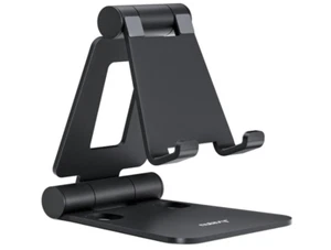 Nulaxy Dual Folding Cell Phone Stand, Fully Adjustable Foldable A-Black - Picture 1 of 6