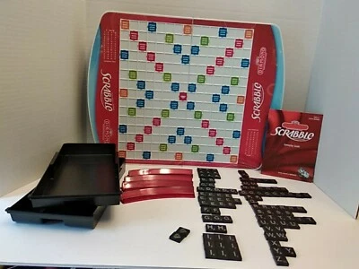 Scrabble Diamond Anniversary Edition Turntable Travel Case Letters Rack Complete - Image 1 of 4
