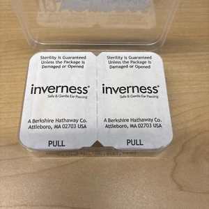 Inverness Ear Piercing 14Kit Gold 4mm Clear Rd CZ Earrings 655c-1 - Picture 1 of 6