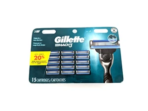 Gillette Mach3 Ricarica per Lama per Rasoio, 15 Cartucce - Foto 1 di 3