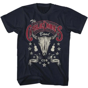 The Charlie Daniels Band Bull Skull EST 1972 CDB Men's T Shirt Rock Tour Merch - Picture 1 of 3