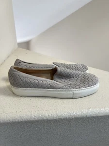 M Gemi Womens Cerchio Woven Leather Sneakers S Slip On Shoes Gray Size 10 READ - Picture 1 of 9