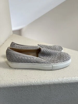 M Gemi Womens Cerchio Woven Leather Sneakers S Slip On Shoes Gray Size 10 READ - Image 1 of 4