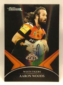 2016 ESP NRL Traders Black Parallel #PS080 Aaron Woods Wests Tigers - Picture 1 of 2