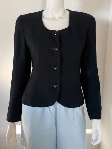 Giacca blazer Christian Dior vintage sartoriale nero taglia 6 lana
