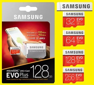 Samsung EVO PRO Micro SD Card CLASS 10 SDHC SDXC Memory TF 32GB/64GB/128GB/256GB - Picture 1 of 2