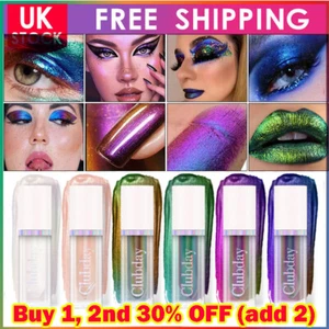 Multichrome Chameleon Makeup Aurora Eyeshadow Liquid Rainbow Unicorn Metallic UK - Picture 1 of 23